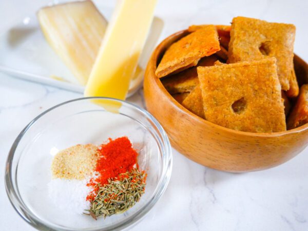 Tiger Nut Flour Manchego Crackers